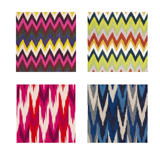 Chevron Ikat Diamond Coaster Kit