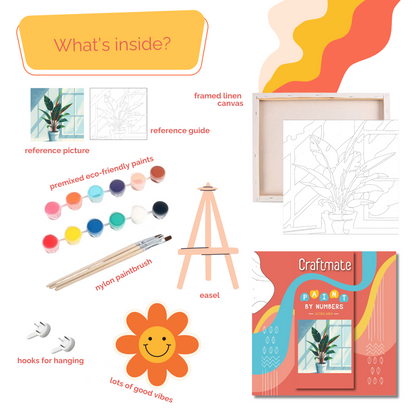 House Plant Paint by Number Ultra Mini Kit (Pack of 4)