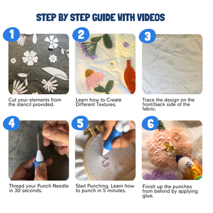 Punch Needle Tote Bag Kit