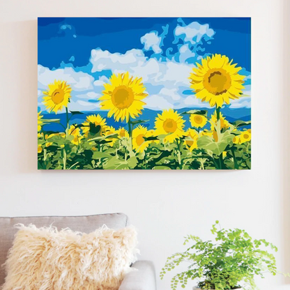 Sunflower Field Paint by Number Kit