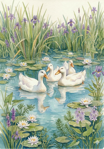 Birds & Flowers Watercolour Mini Painting Book 🆕